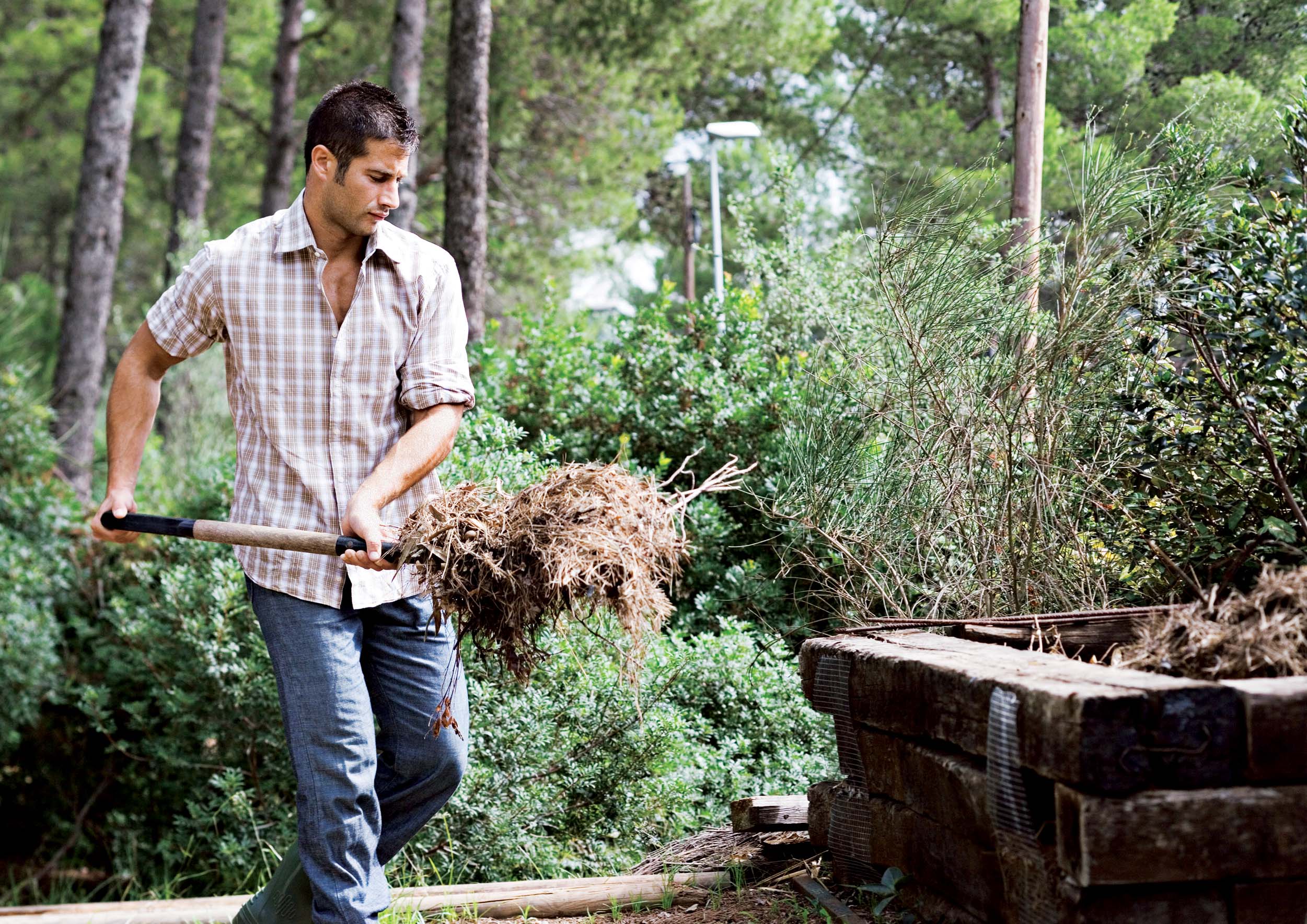 Услуги садам. Man Gardening.